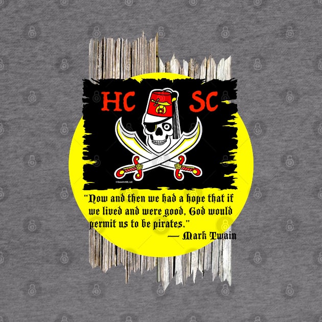 HCSC  Flag w/ Mark Twain Pirate Quote by EssexArt_ABC